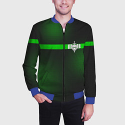 Бомбер мужской Пограничные Войска, цвет: 3D-синий — фото 2