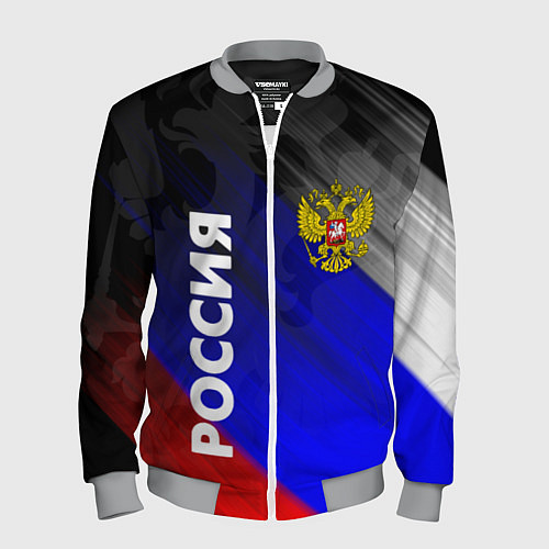 Мужской бомбер РОССИЯ / 3D-Меланж – фото 1