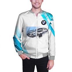 Бомбер мужской BMW, цвет: 3D-меланж — фото 2