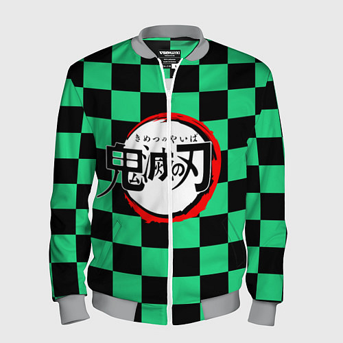 Мужской бомбер KIMETSU NO YAIBA / 3D-Меланж – фото 1