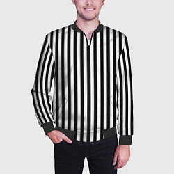 Бомбер мужской Пикси полосы, цвет: 3D-черный — фото 2