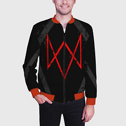 Бомбер мужской WATCH DOGS LEGION, цвет: 3D-красный — фото 2