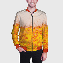 Бомбер мужской ПИВО, цвет: 3D-красный — фото 2