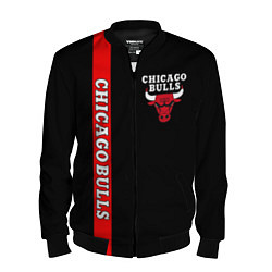 Бомбер мужской CHICAGO BULLS, цвет: 3D-черный