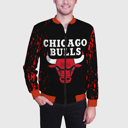 Мужской бомбер CHICAGO BULLS / 3D-Красный – фото 3