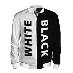 Бомбер мужской BLACK & WHITE, цвет: 3D-белый
