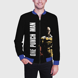 Бомбер мужской One Punch Man, цвет: 3D-синий — фото 2