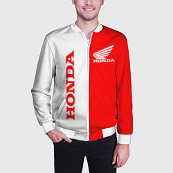 Бомбер мужской HONDA, цвет: 3D-белый — фото 2