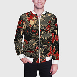 Бомбер мужской Dsquared tatoo DRAGON, цвет: 3D-белый — фото 2