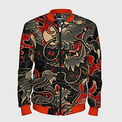 Бомбер мужской Dsquared tatoo DRAGON, цвет: 3D-красный
