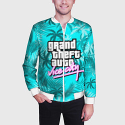 Бомбер мужской GTA VICE CITY, цвет: 3D-белый — фото 2