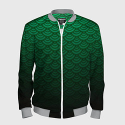 Бомбер мужской Узор зеленая чешуя дракон, цвет: 3D-меланж