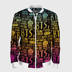 Бомбер мужской BTS, цвет: 3D-белый