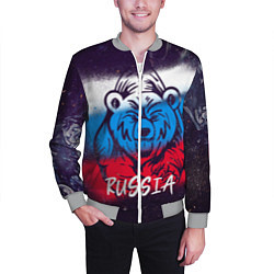 Бомбер мужской Russia Bear, цвет: 3D-меланж — фото 2