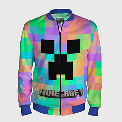 Бомбер мужской Minecraft, цвет: 3D-синий