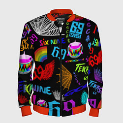 Бомбер мужской 6IX9INE, цвет: 3D-красный