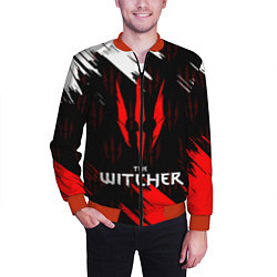 Бомбер мужской The Witcher, цвет: 3D-красный — фото 2