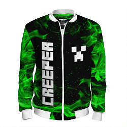 Бомбер мужской MINECRAFT CREEPER, цвет: 3D-белый