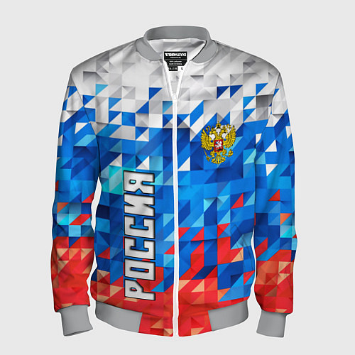 Мужской бомбер RUSSIA SPORT / 3D-Меланж – фото 1