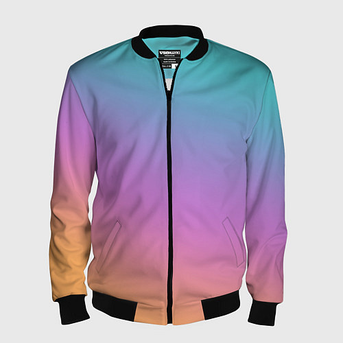 Мужской бомбер Градиент / 3D-Черный – фото 1