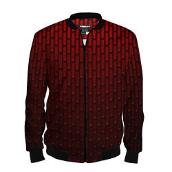Бомбер мужской Текстура красный градиент, цвет: 3D-черный