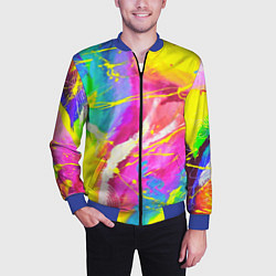Бомбер мужской ТИ-ДАЙ, цвет: 3D-синий — фото 2