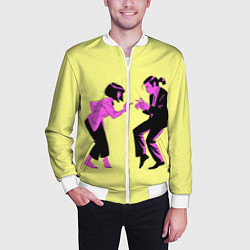 Бомбер мужской Криминальное чтиво, цвет: 3D-белый — фото 2