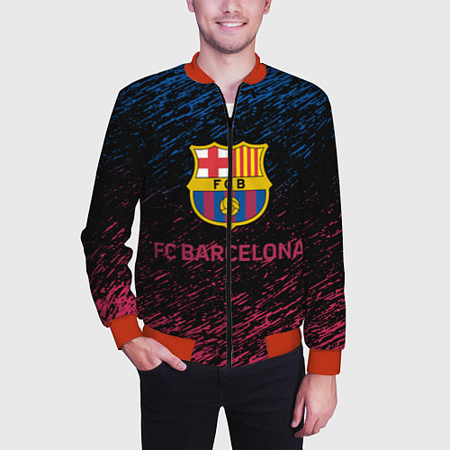 Мужской бомбер BARSELONA / 3D-Красный – фото 3