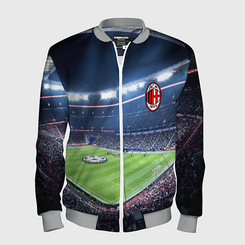 Мужской бомбер FC MILAN / 3D-Меланж – фото 1