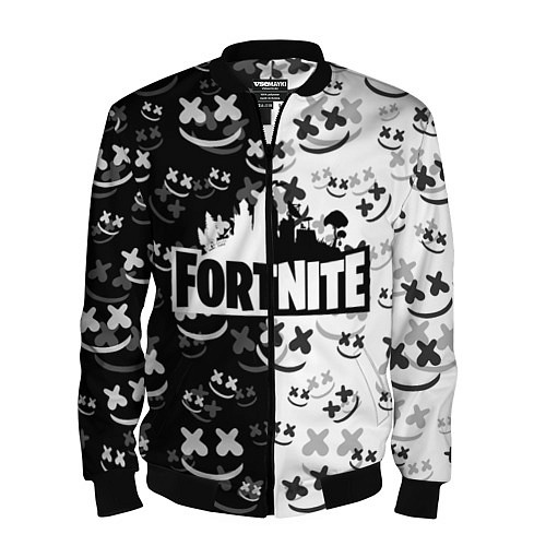 Мужской бомбер FORTNITE MARSHMELLO / 3D-Черный – фото 1