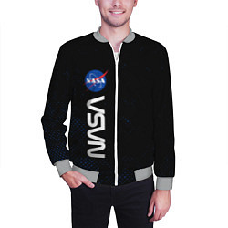 Бомбер мужской NASA НАСА, цвет: 3D-меланж — фото 2