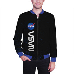 Бомбер мужской NASA НАСА, цвет: 3D-синий — фото 2