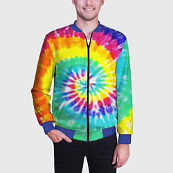 Бомбер мужской TIE-DYE СТЕНА, цвет: 3D-синий — фото 2