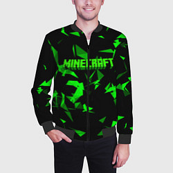 Бомбер мужской Minecraft, цвет: 3D-черный — фото 2