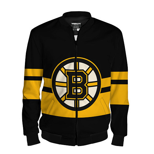 Мужской бомбер BOSTON BRUINS NHL / 3D-Черный – фото 1