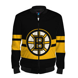 Бомбер мужской BOSTON BRUINS NHL, цвет: 3D-черный
