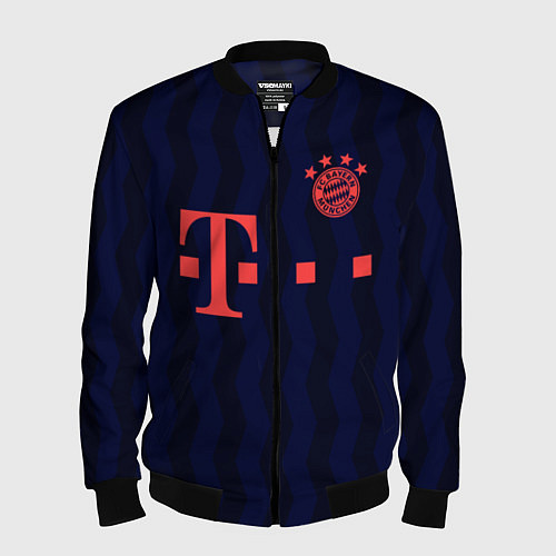 Мужской бомбер FC Bayern Munchen / 3D-Черный – фото 1