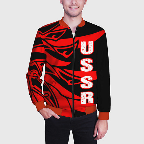 Мужской бомбер USSR / 3D-Красный – фото 3