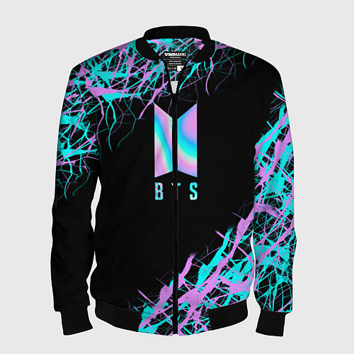 Мужской бомбер BTS / 3D-Черный – фото 1