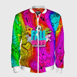Бомбер мужской Fall Guys, цвет: 3D-белый