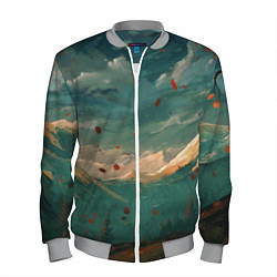 Бомбер мужской Горы, цвет: 3D-меланж