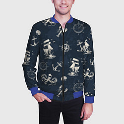 Бомбер мужской Nautical art, цвет: 3D-синий — фото 2