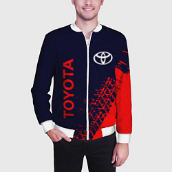 Бомбер мужской TOYOTA ТОЙОТА, цвет: 3D-белый — фото 2
