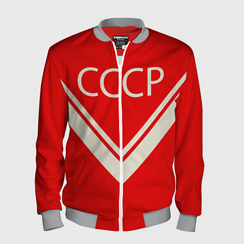 Мужской бомбер СССР хоккейная форма / 3D-Меланж – фото 1