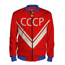 Бомбер мужской СССР хоккейная форма, цвет: 3D-синий