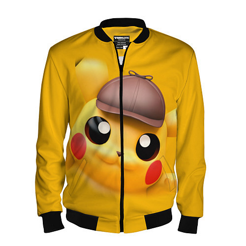 Мужской бомбер Pikachu Pika Pika / 3D-Черный – фото 1