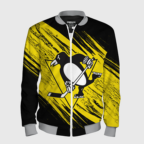 Мужской бомбер Pittsburgh Penguins Sport / 3D-Меланж – фото 1