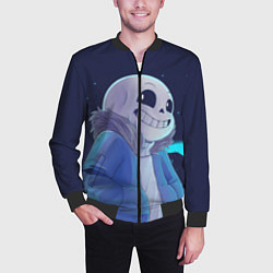 Бомбер мужской UNDERTALE, цвет: 3D-черный — фото 2