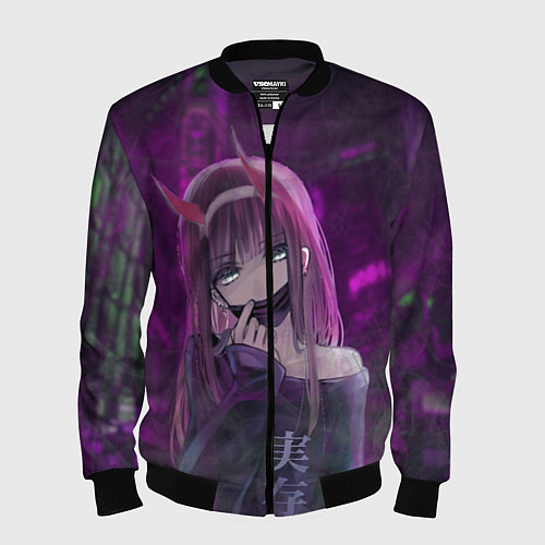 Мужской бомбер Zero Two in mask / 3D-Черный – фото 1