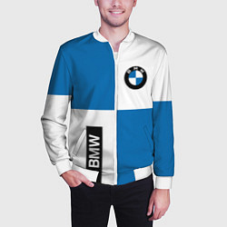 Бомбер мужской BMW, цвет: 3D-белый — фото 2